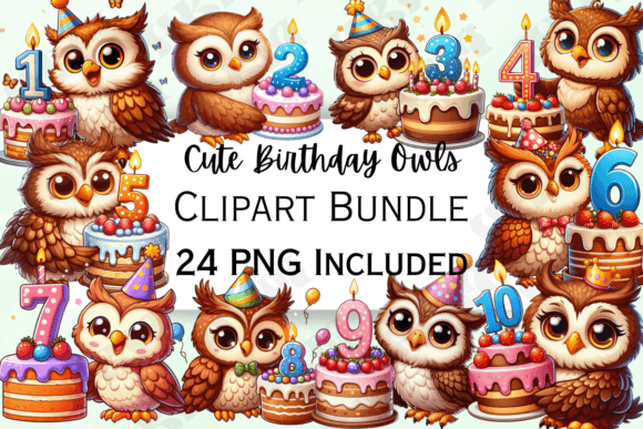 Download Cute Birthday Owl Clipart - Art Collection