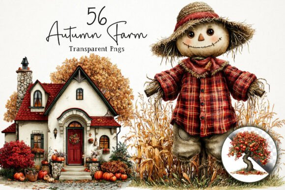 Download Autumn Farm PNG Clipart Bundle - Art Collection
