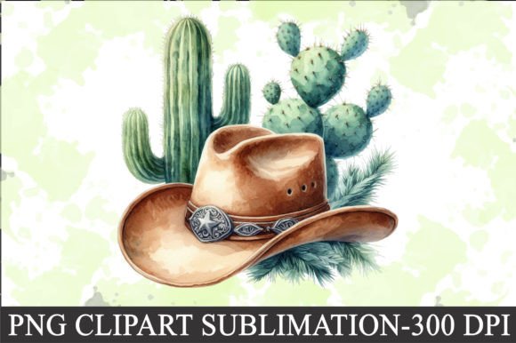 Download A Cowboy Hat with a Cactus Clipart - Art Collection
