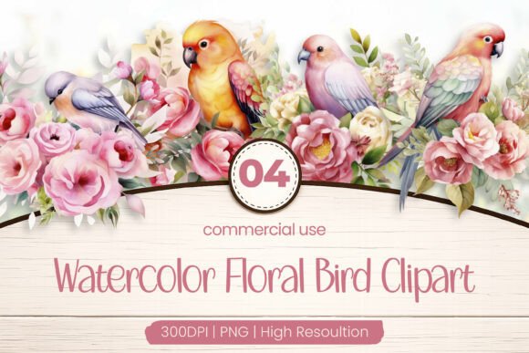 Download Floral Bird Clipart PNG - Art Collection