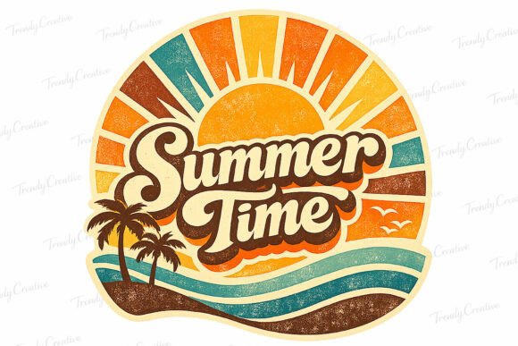 Download Retro Sunshine Summer Time PNG - Summer Collection
