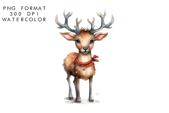 Download Watercolor Reindeer Clipart - Art Collection