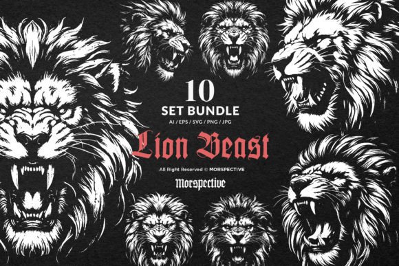 Download 10 Bundle Dark Art Lion Beast King - Art Collection
