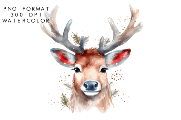Download Watercolor Reindeer Clipart - Art Collection