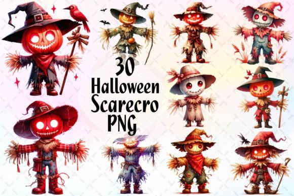 Download Halloween Scarecrow Watercolor Clipart - Art Collection