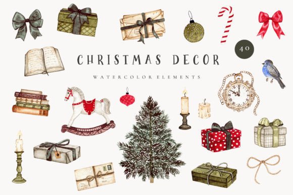 Download Christmas Watercolor Winter Clipart - Art Collection