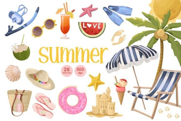 Download Summer Vibe Clipart, Beach Party Graphic - Summer Collection