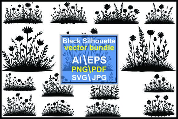 Download Wildflower Silhouette Vector Art Vector - Art Collection
