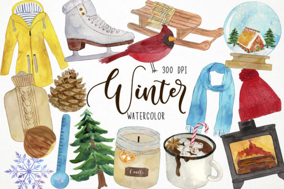Download Watercolor Winter Clipart, Christmas - Art Collection
