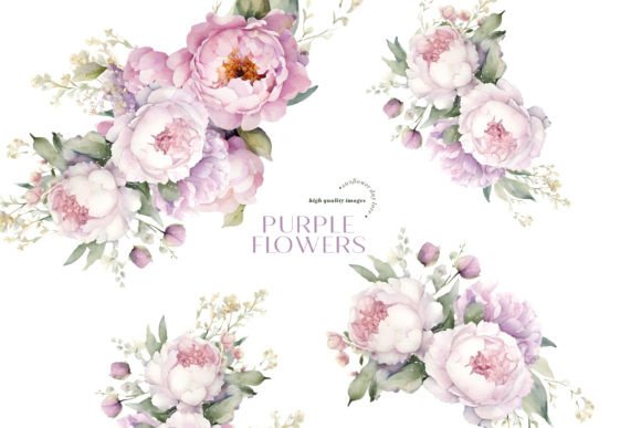 Download Purple Peony Flowers Clipart - Art Collection